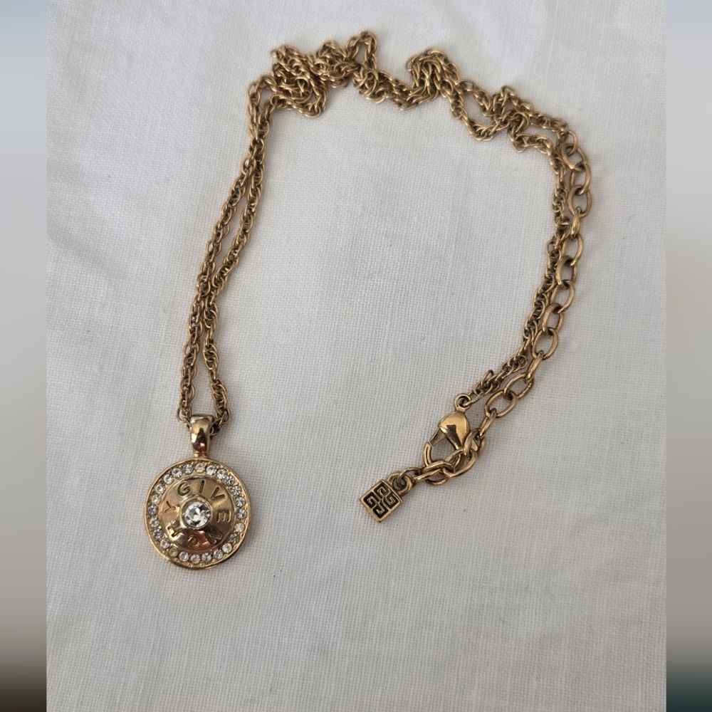 Vtg Givenchy Gold Tone Necklace - Picture 9 of 9